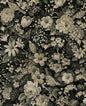 NW58500 NextWall NextWall Peel & Stick Wallpaper Vintage Bird Garden Ebony & Pale Fern