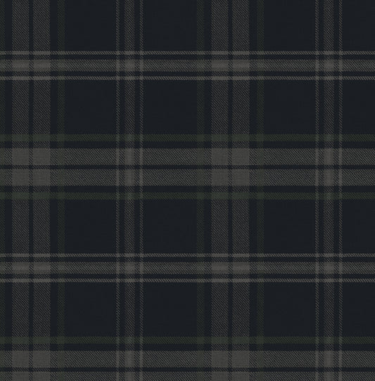 NW58902 NextWall NextWall Peel & Stick Wallpaper Sennehill Plaid Dark Blue & Evergreen