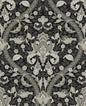 NW59000 NextWall NextWall Peel & Stick Wallpaper Acanthus Ogee Ebony & Cliffside