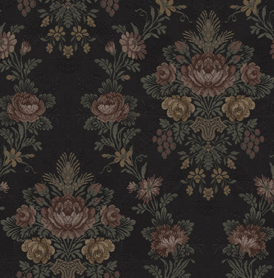 NW59200 NextWall NextWall Peel & Stick Wallpaper Hasset Tapestry Floral Wrought Iron