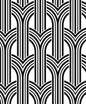 NW59520 NextWall NextWall Peel & Stick Wallpaper Geometric Arches Ebony & Lace