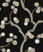 NW59810 NextWall NextWall Peel & Stick Wallpaper Woodland Whimsy Ebony & Gold
