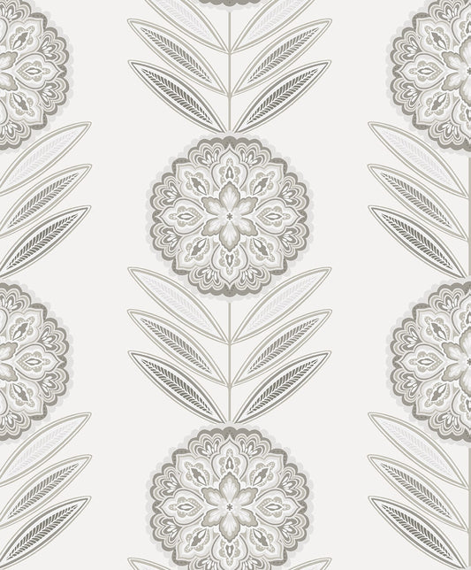 NW59900 NextWall NextWall Peel & Stick Wallpaper Folk Flowers Morning Fog