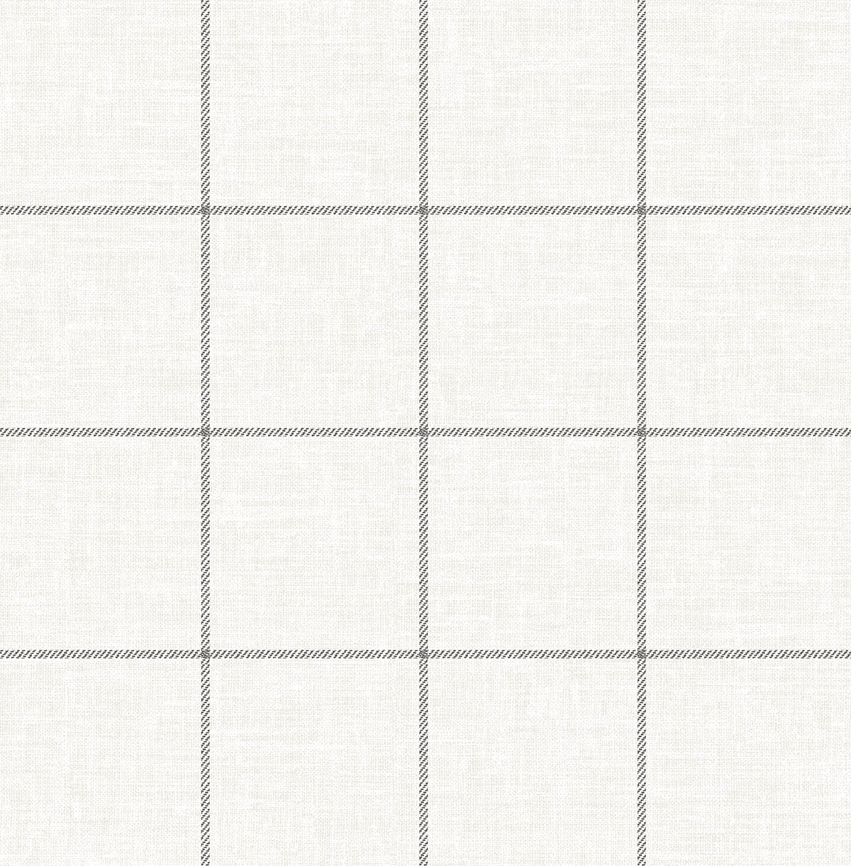 NW60600 NextWall NextWall Peel & Stick Wallpaper Classic Striped Check Charcoal & Linen