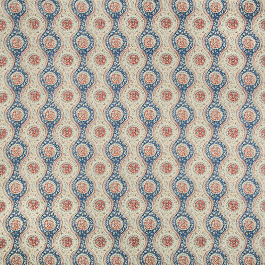 8019129-519 NADARI PRINT BLUE/RED BRUNSCHWIG & FILS