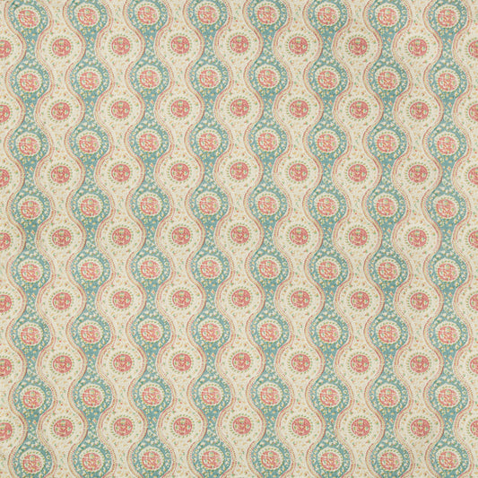 8019129-137 NADARI PRINT TEAL/ROSE BRUNSCHWIG & FILS