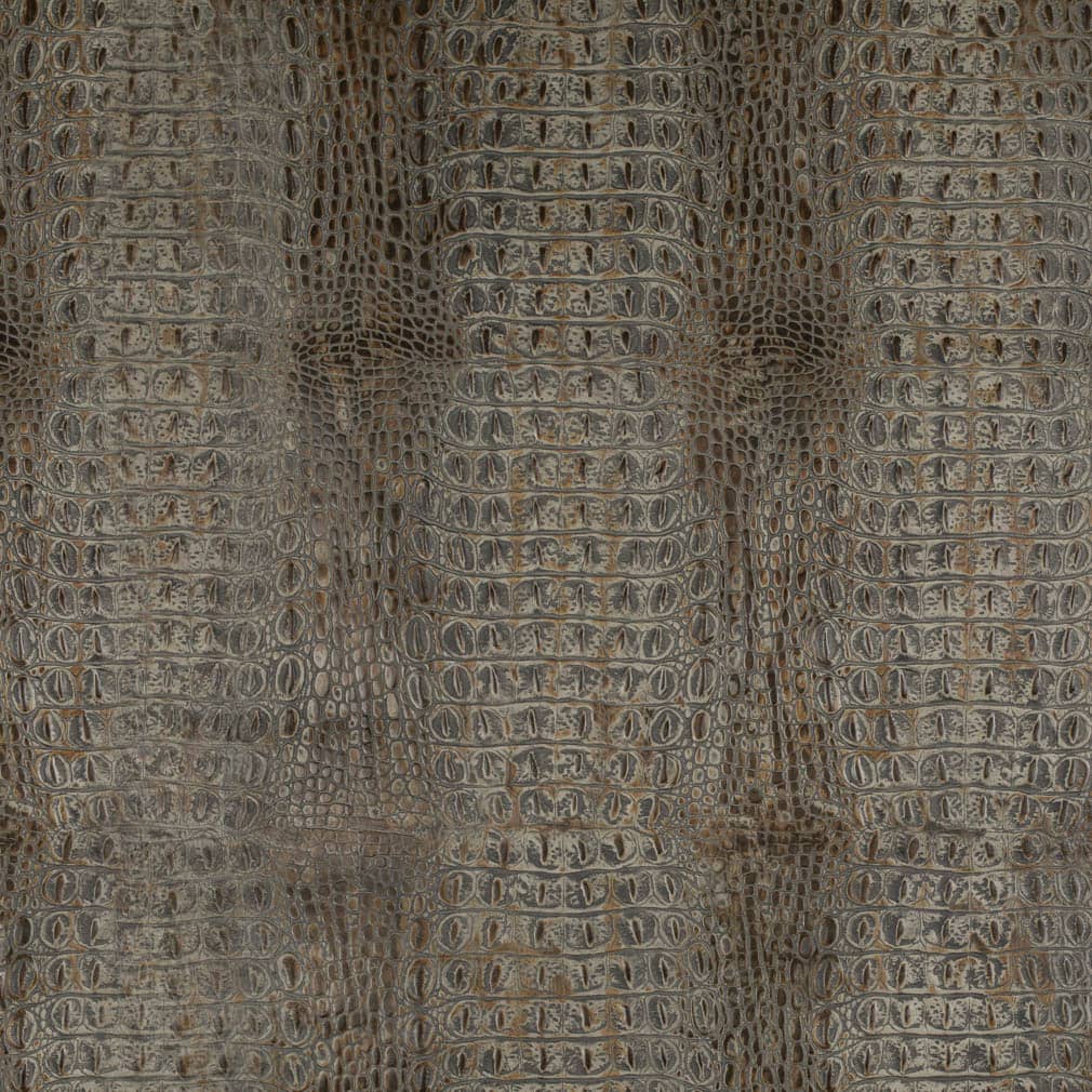 Nile Stone Grey & Silver Charlotte Fabrics Genuine Leather