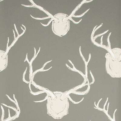 P2017102-11 ANTLERS PAPER GREY LEE JOFA Wallpaper