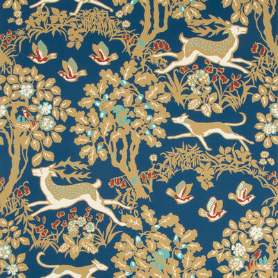 P2017104-50 MILLE FLEUR WP NAVY LEE JOFA Wallpaper