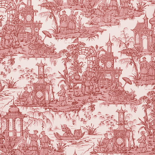 P2020110-19 PAGODA TOILE PAPER GARNET LEE JOFA Wallpaper