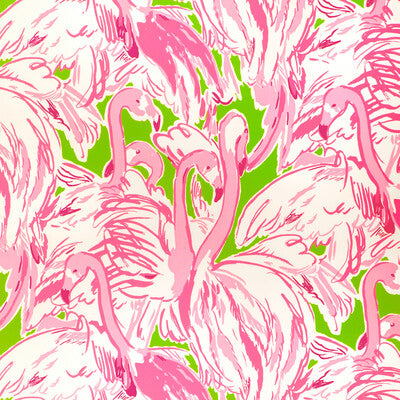 P2025114-73 PINK COLONY WP GREEN/PINK LEE JOFA Wallpaper