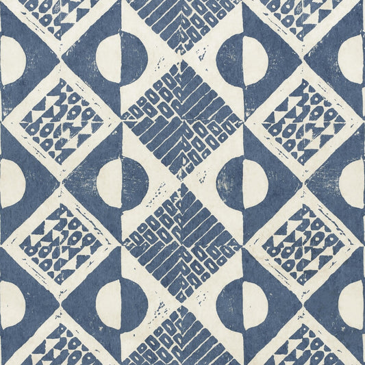 PBFC-3519-5 CIRCLES AND SQUARES WP AZURE LEE JOFA Wallpaper