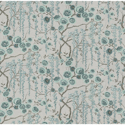 PEONYTREE-511 PEONYTREE AQUAMARINE KRAVET BASICS Fabrics Drapery Upholstery