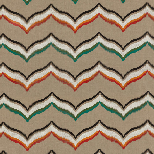PF50465-1 SOMBRERO EMERALD/SPICE BAKER LIFESTYLE Fabrics Drapery Upholstery