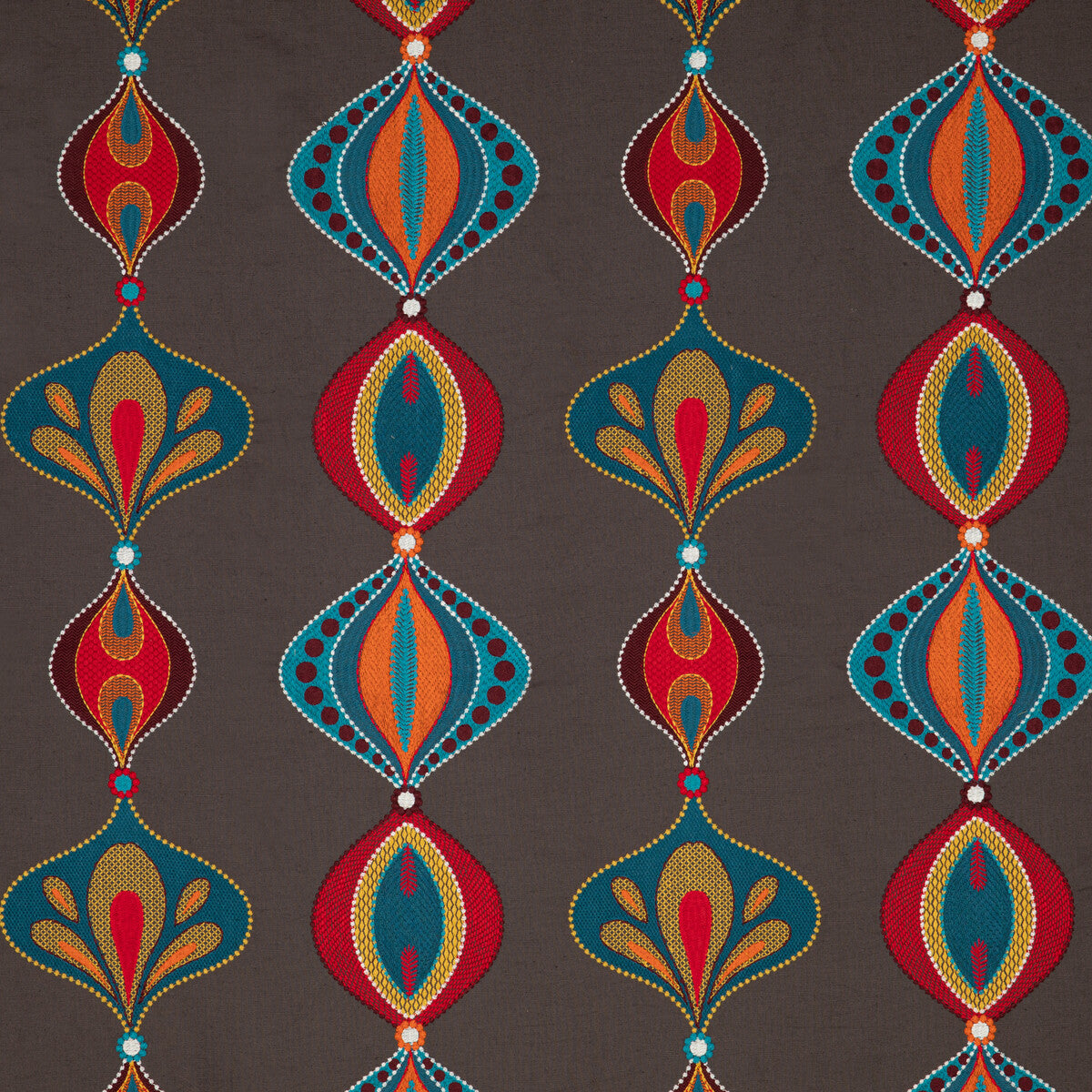 PF50471-1 VIVA TEAL/SPICE BAKER LIFESTYLE Fabrics Drapery Upholstery