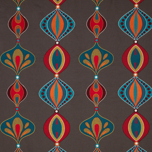 PF50471-1 VIVA TEAL/SPICE BAKER LIFESTYLE Fabrics Drapery Upholstery