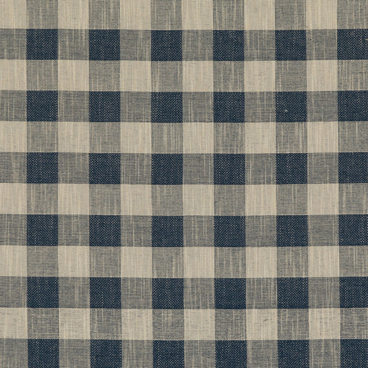 PF50490-680 BLOCK CHECK INDIGO BAKER LIFESTYLE UPHOLSTERY