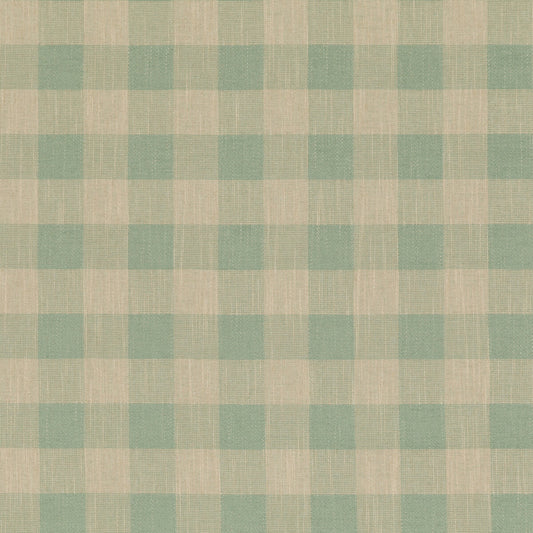 PF50490-715 BLOCK CHECK SOFT AQUA BAKER LIFESTYLE UPHOLSTERY