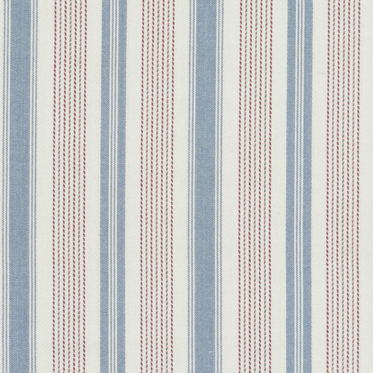 PF50507-4 PURBECK STRIPE RED/BLUE BAKER LIFESTYLE Fabrics Drapery Upholstery