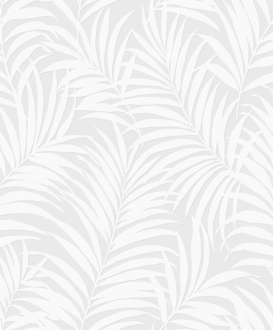 PP10200 NextWall Paintable Peel and Stick Wallpaper Tossed Palm Off-White