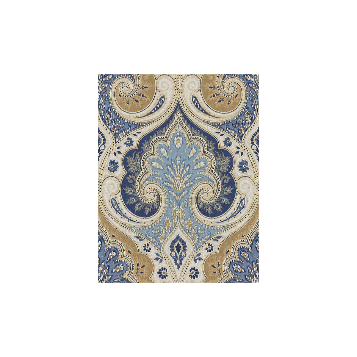 PP50321-1 LATIKA INDIGO/CASHEW BAKER LIFESTYLE Fabrics Drapery Upholstery