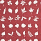 PP50342-2 TUMBLING LEAVES RED BAKER LIFESTYLE DRAPERY