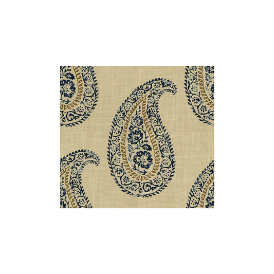 PP50374-1 MADIRA INDIGO/TAUPE BAKER LIFESTYLE Fabrics Drapery Upholstery