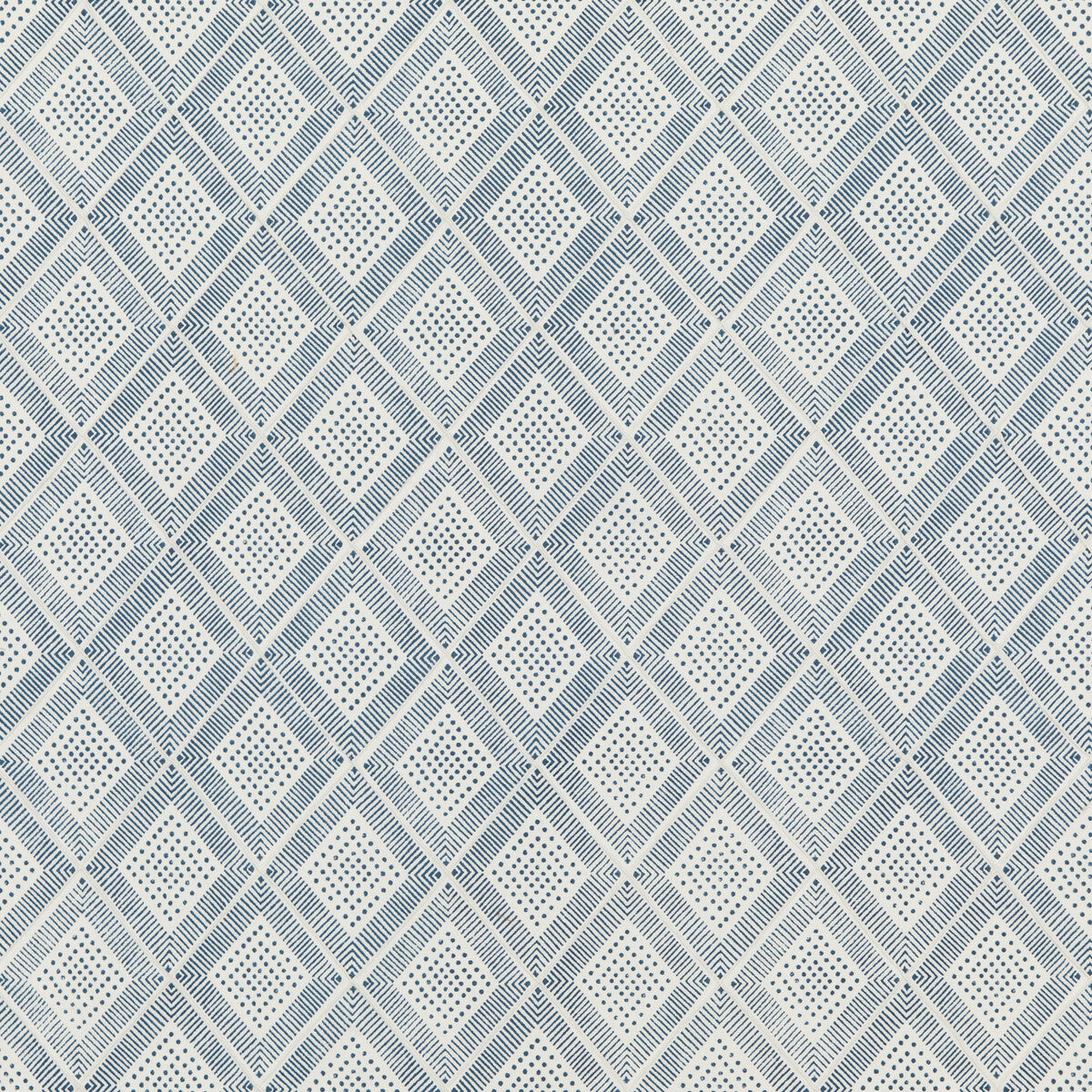 PP50484-1 BLOCK TRELLIS INDIGO BAKER LIFESTYLE Fabrics Drapery Upholstery