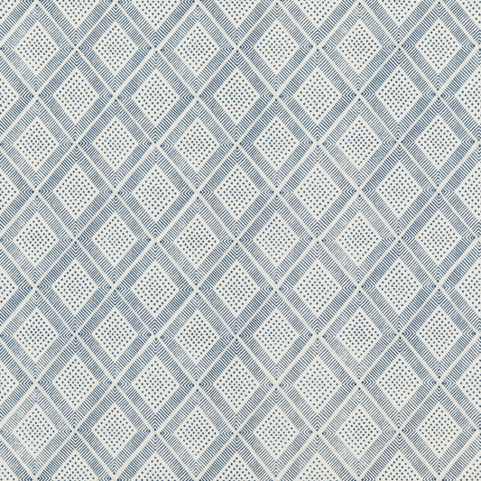 PP50484-1 BLOCK TRELLIS INDIGO BAKER LIFESTYLE Fabrics Drapery Upholstery
