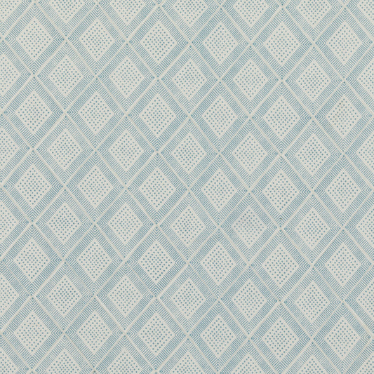 PP50484-3 BLOCK TRELLIS AQUA BAKER LIFESTYLE Fabrics Drapery Upholstery