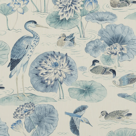 PP50499-1 ELLINGHAM BLUE BAKER LIFESTYLE Fabrics Drapery Upholstery