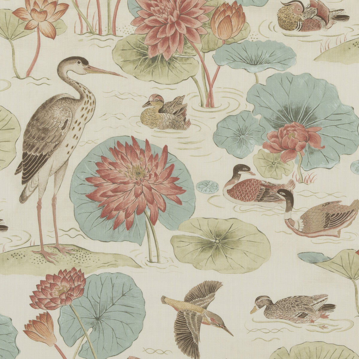 PP50499-2 ELLINGHAM AQUA BAKER LIFESTYLE Fabrics Drapery Upholstery