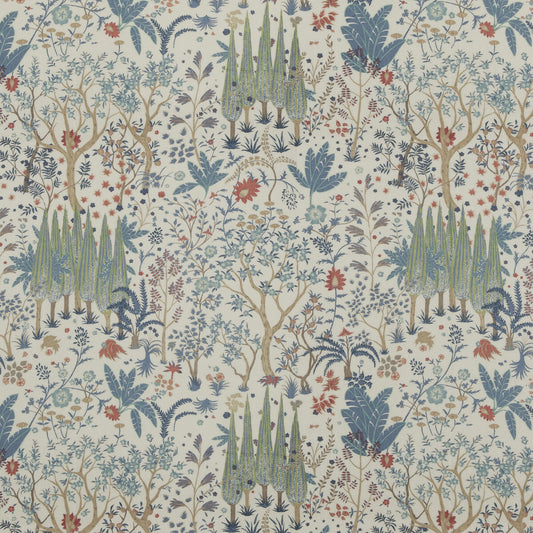 PP50500-1 BRIDPORT BLUE/RED BAKER LIFESTYLE Fabrics Drapery Upholstery