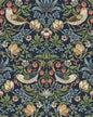 PR10102 Seabrook Designs Prepasted Online Wallpaper Fragaria Garden Prepasted Midnight Blue