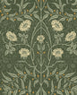 PR10204 Seabrook Designs Prepasted Online Wallpaper Stenciled Floral Prepasted Evergreen