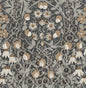 PR10405 Seabrook Designs Prepasted Online Wallpaper Tulip Garden Prepasted Wrought Iron & Chamois