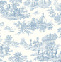 PR10602 Seabrook Designs Prepasted Online Wallpaper Chateau Toile Prepasted Blue Bell