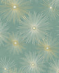 PR11004 Seabrook Designs Prepasted Online Wallpaper Starburst Geo Prepasted Teal & Gold