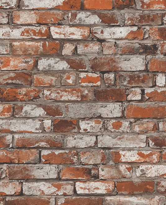 PR12201 Seabrook Designs Prepasted Online Wallpaper Tailor Faux Brick Prepasted Spiced Ginger