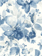 PR12702 Seabrook Designs Prepasted Online Wallpaper Watercolor Garden Bluestone