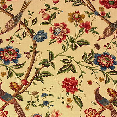 R1362-1 ELINORS CHINESE CREAM/BRICK G P & J BAKER Fabrics Drapery Upholstery