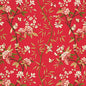 R1368-1 PEONY & BLOSSOM RED/MOSS G P & J BAKER Fabrics Drapery Upholstery