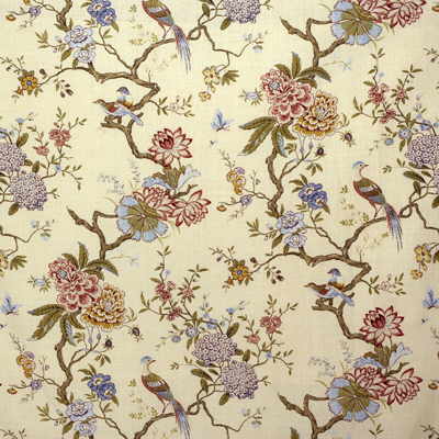 R1398-3 ORIENTAL BIRD STONE G P & J BAKER Fabrics Drapery Upholstery