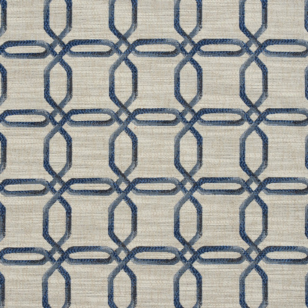 R140 Abstract & Geometric Cobalt Blue Charlotte Fabrics