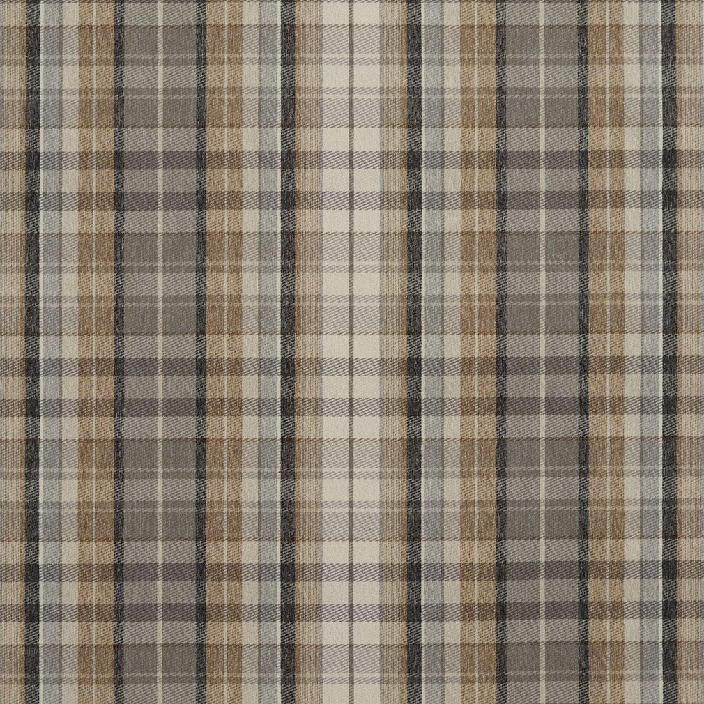 R160 Plaid Flannel Grey & Silver Charlotte Fabrics