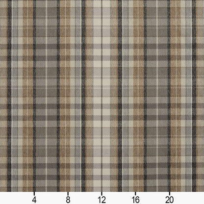 R160 Plaid Flannel Grey & Silver Charlotte Fabrics