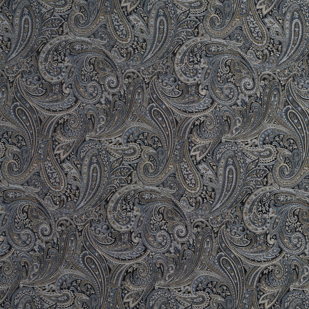 R180 Paisley Manhattan Blue Charlotte Fabrics