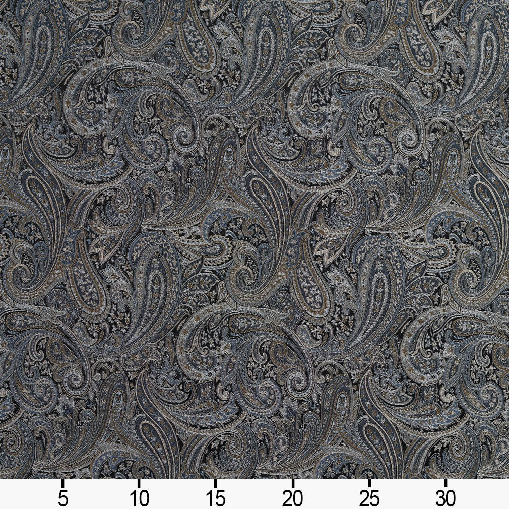 R180 Paisley Manhattan Blue Charlotte Fabrics