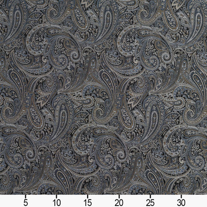 R180 Paisley Manhattan Blue Charlotte Fabrics