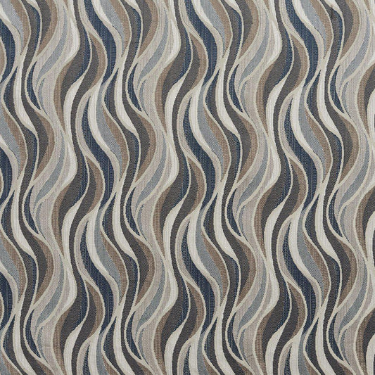 R240 Abstract & Geometric Niagara Sky Blue,Grey & Silver Charlotte Fabrics
